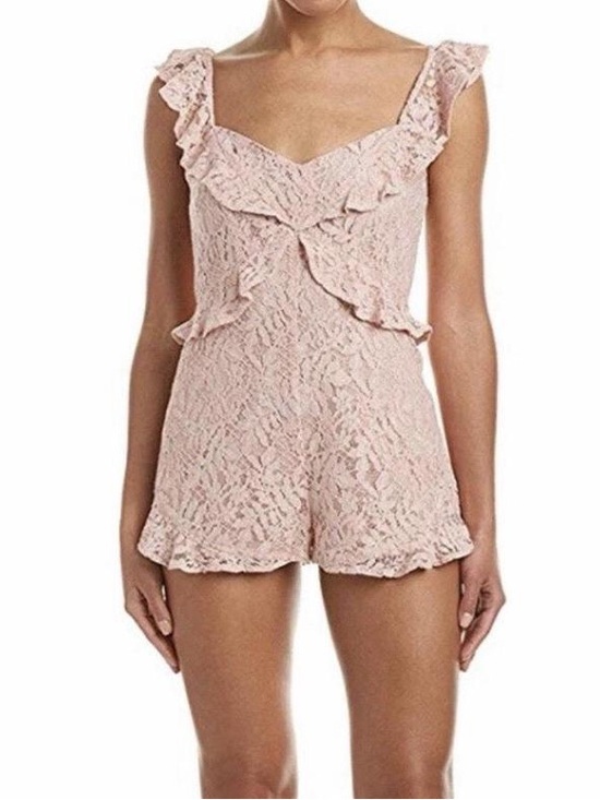 BCBGeneration Pants - BCBG 🌸 Dusty Rose Lace Ruffled Romper